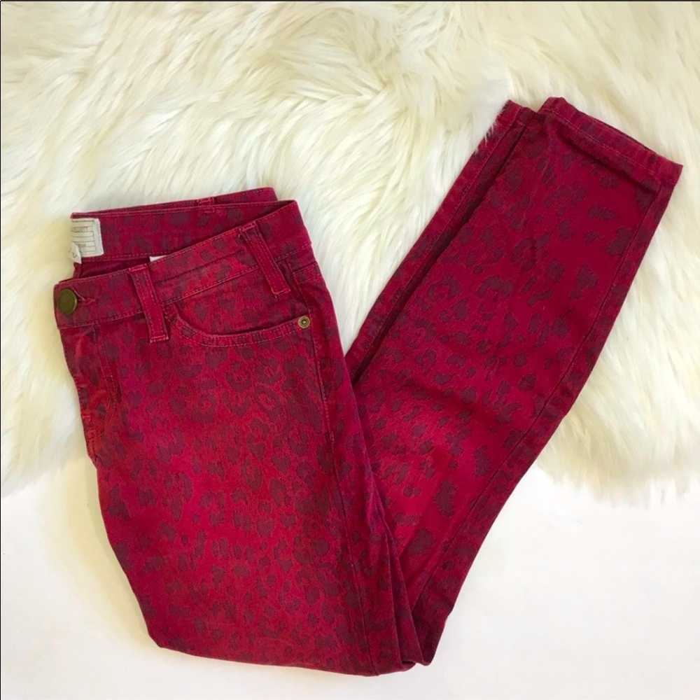 ✨HP✨Current/Elliott Red Cheetah "The Stiletto" Jeans - Picture 4 of 5